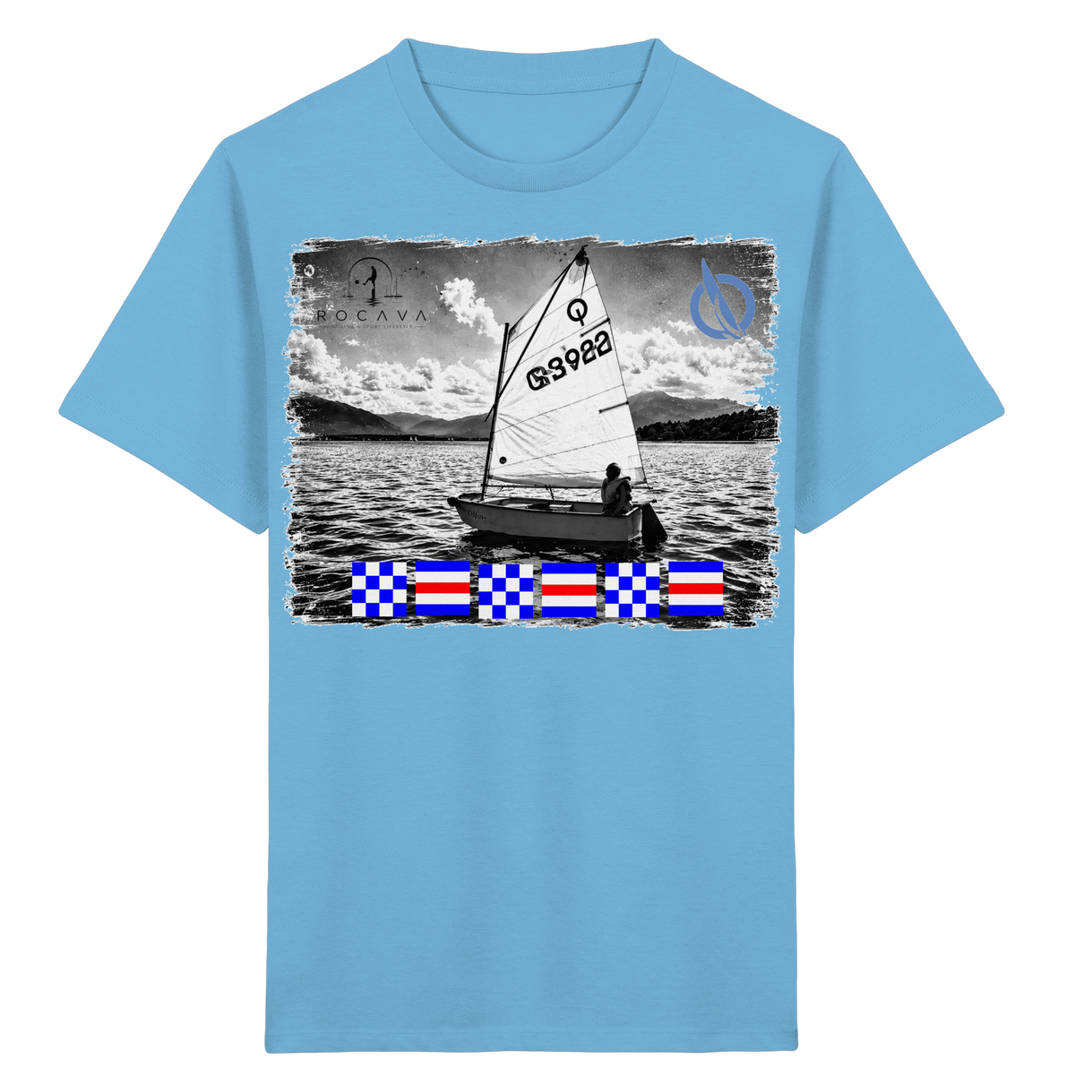 CYG Opti-Shirt mit Flaggen-Namen, Beispiel NCNCNC   - Kids Organic Shirt