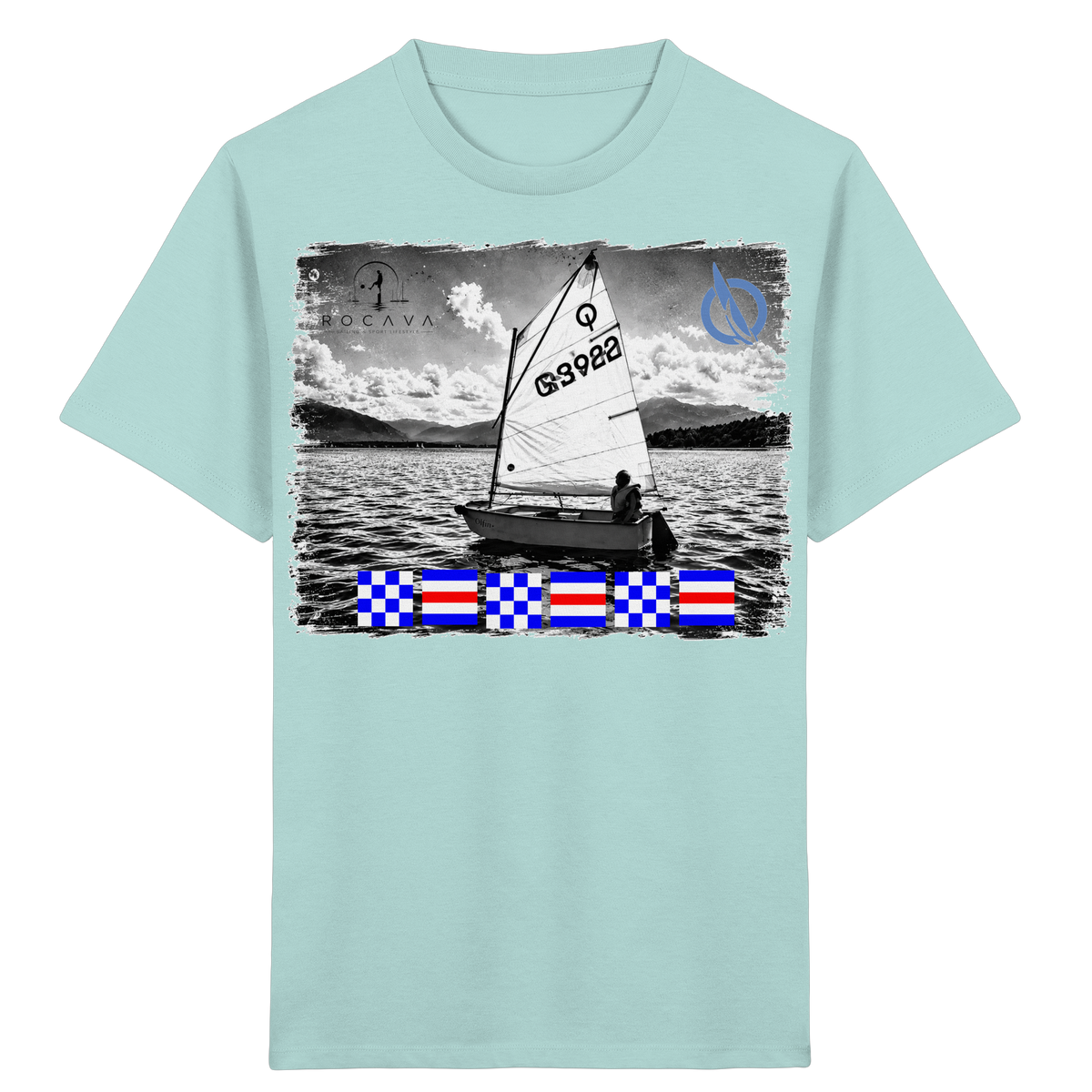 CYG Opti-Shirt mit Flaggen-Namen, Beispiel NCNCNC   - Kids Organic Shirt