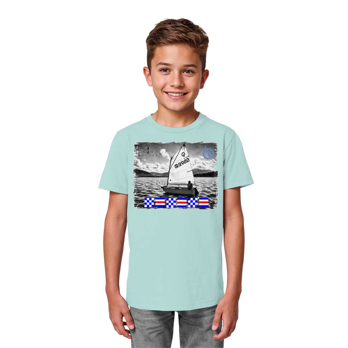 CYG Opti-Shirt mit Flaggen-Namen, Beispiel NCNCNC   - Kids Organic Shirt
