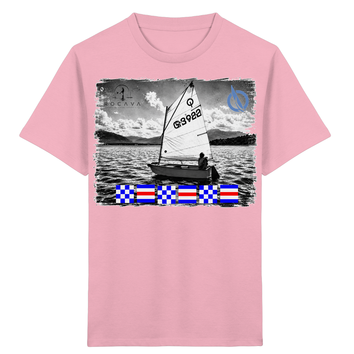 CYG Opti-Shirt mit Flaggen-Namen, Beispiel NCNCNC   - Kids Organic Shirt
