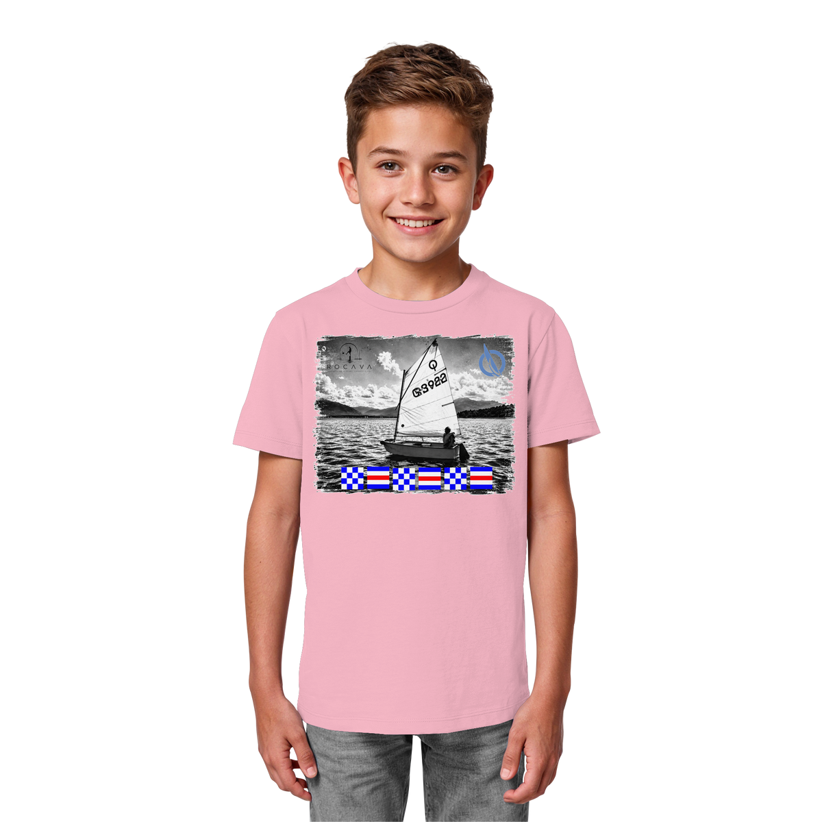 CYG Opti-Shirt mit Flaggen-Namen, Beispiel NCNCNC   - Kids Organic Shirt