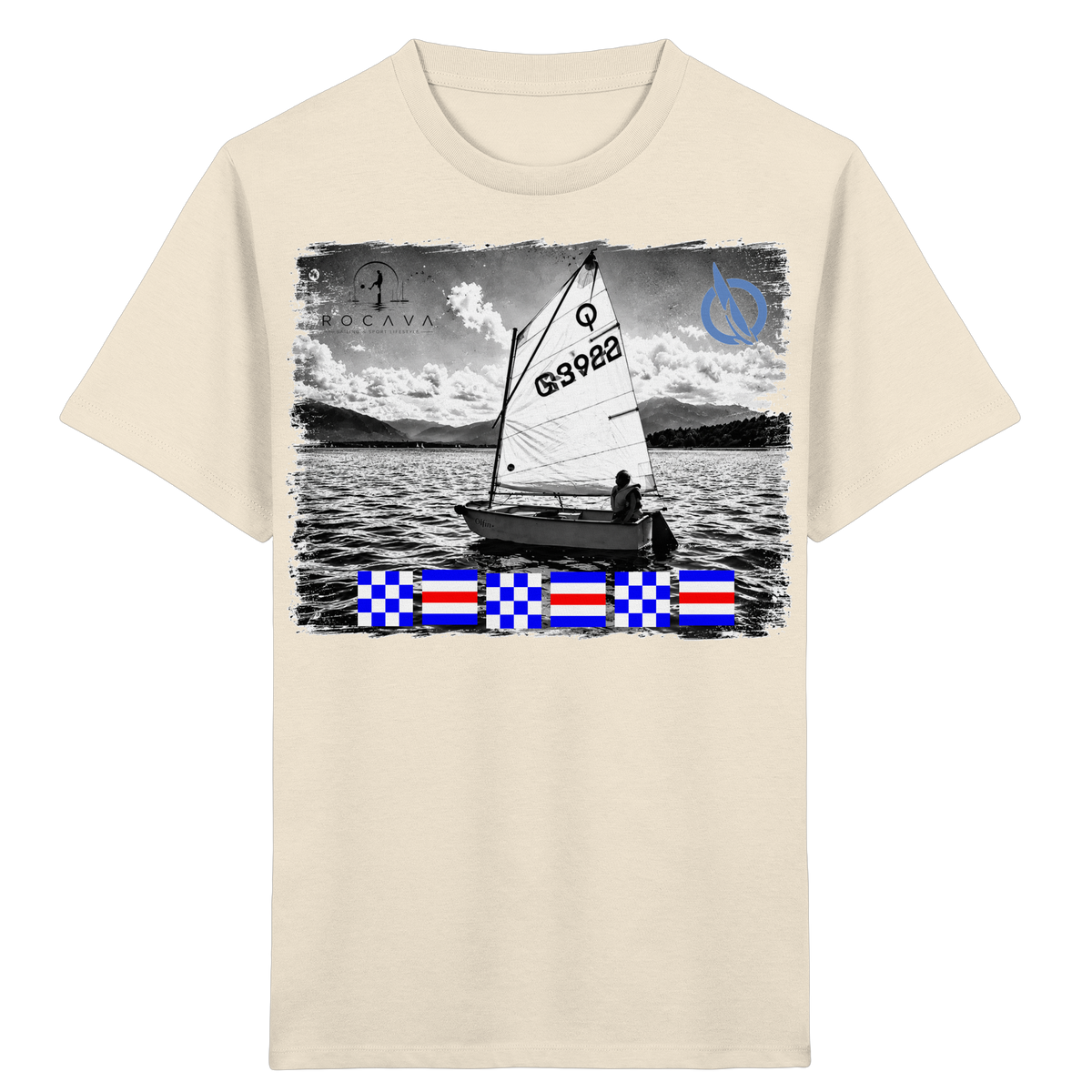 CYG Opti-Shirt mit Flaggen-Namen, Beispiel NCNCNC   - Kids Organic Shirt