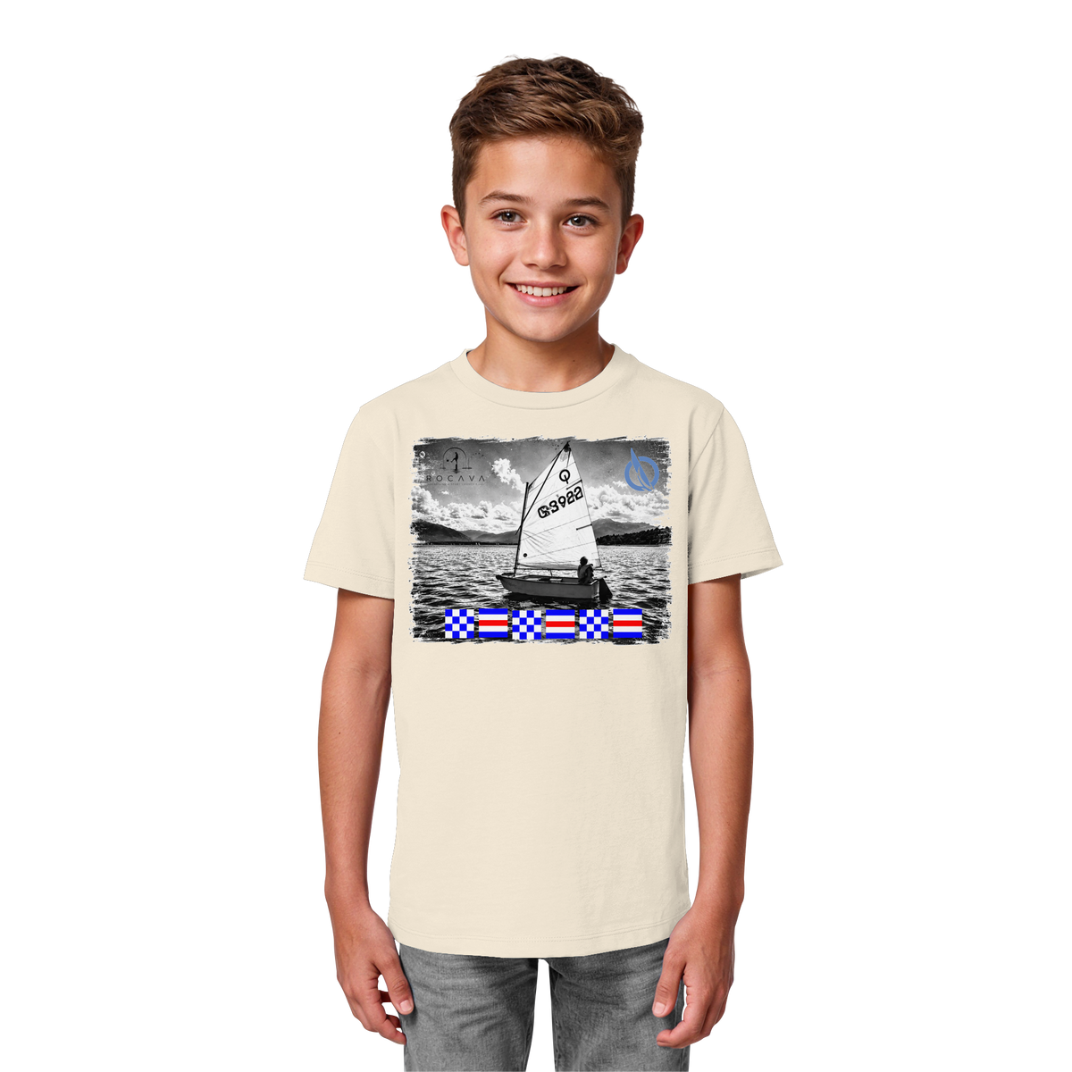 CYG Opti-Shirt mit Flaggen-Namen, Beispiel NCNCNC   - Kids Organic Shirt
