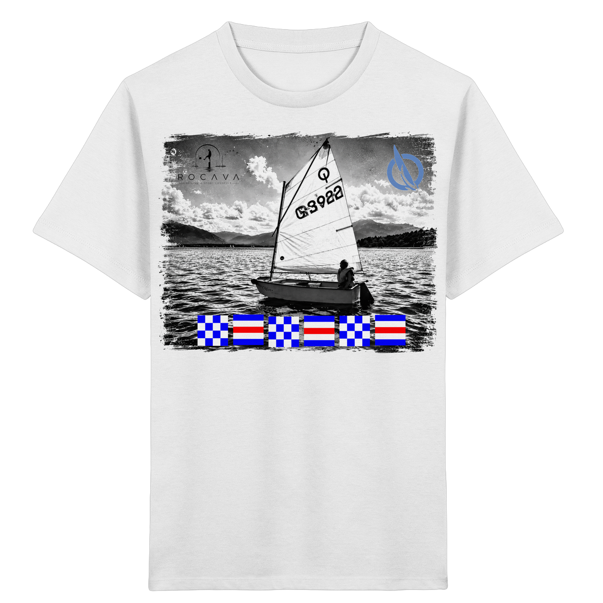 CYG Opti-Shirt mit Flaggen-Namen, Beispiel NCNCNC   - Kids Organic Shirt