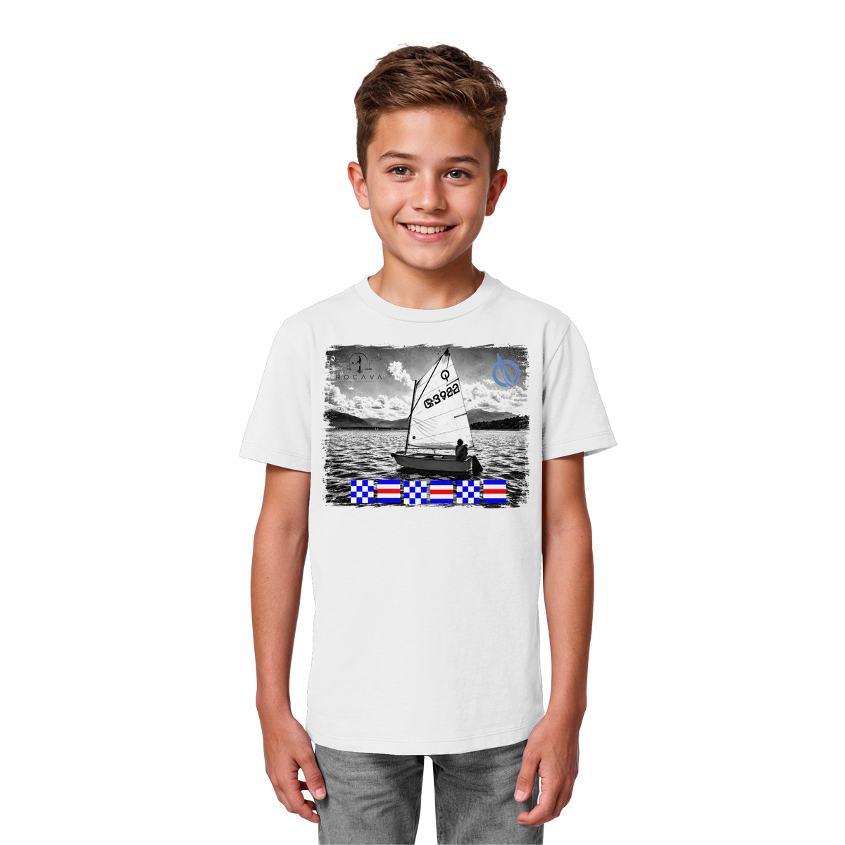 CYG Opti-Shirt mit Flaggen-Namen, Beispiel NCNCNC   - Kids Organic Shirt